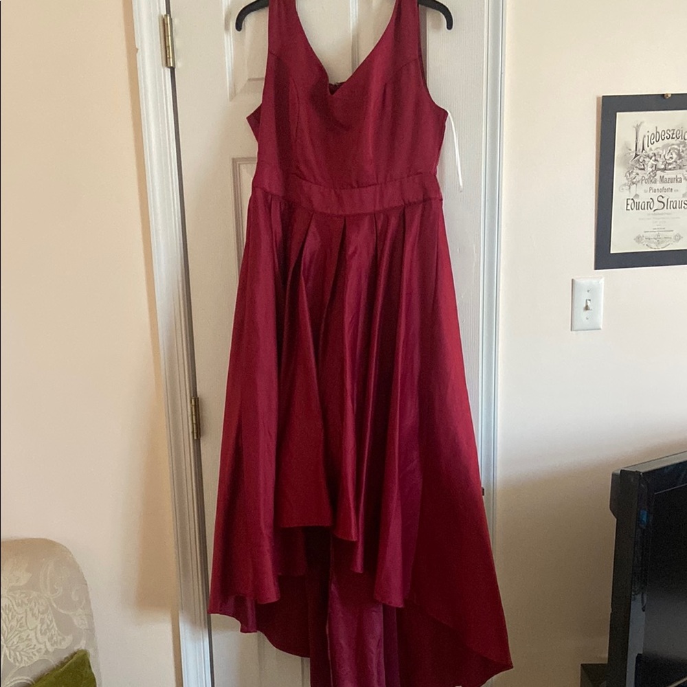 Elegant Burgundy Sleeveless Dress